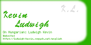 kevin ludwigh business card